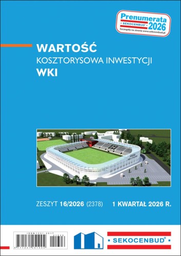 Sekocenbud Wartość kosztorysowa inwestycji WKI 1 kw. 2026