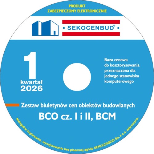 Sekocenbud Biuletyny zagregowane (BCO cz. 1 i 2, BCM) na CD 1 kw.2026