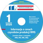 Sekocenbud Informacje kwartalne RMS (IMB, IMI, IME, IRS) na CD 1 kw.2026 