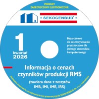 Sekocenbud Informacje kwartalne RMS (IMB, IMI, IME, IRS) na CD 1 kw.2026 