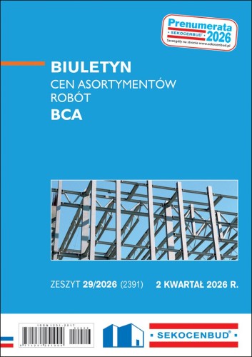 Sekocenbud Biuletyn cen asortymentów robót BCA