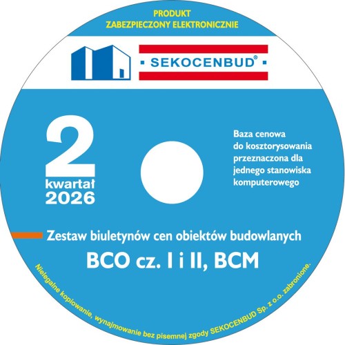 Sekocenbud Biuletyny zagregowane (BCO cz. 1 i 2, BCM) na CD