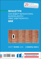 Sekocenbud Biuletyn cen robót remontowo - budowlanych oraz zabytkowych BRR 3 kw. 2026