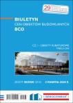 Sekocenbud Biuletyn cen obiektów budowlanych BCO cz. I 3 kw. 2026