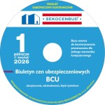Sekocenbud Biuletyn cen ubezpieczeniowych BCU na CD 1 półrocze 2026