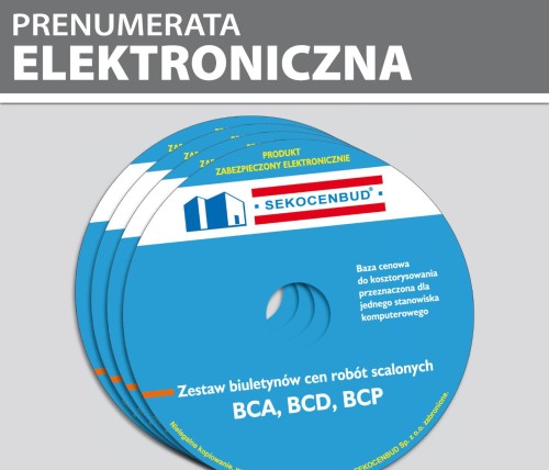 Sekocenbud Biuletyny scalone (BCA, BCD, BCP) na CD Prenumerata 2026