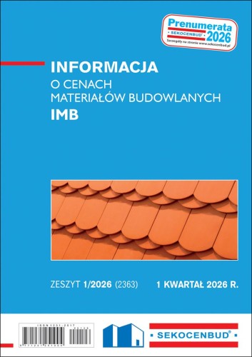 Sekocenbud Informacja o cenach materiałów budowlanych IMB 1 kw. 2026